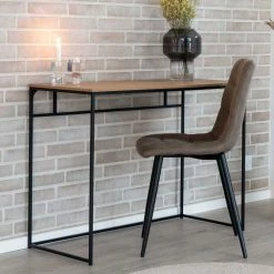 Tulcea Shop -Tulcea Shop 100x45 cm schreibtisch in eiche optik und schwarz enzetra 01