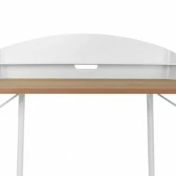 103x45 Schreibtisch Mit Aufsatz In Weiß - Asimin -Tulcea Shop 103x45 schreibtisch mit aufsatz in weiss eiche furnier asimin 04