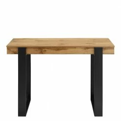 Alternative view of 110x76x50 Design Schreibtisch In Eiche & Schwarz - Flossi