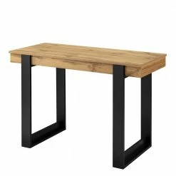 110x76x50 Design Schreibtisch In Eiche & Schwarz - Flossi