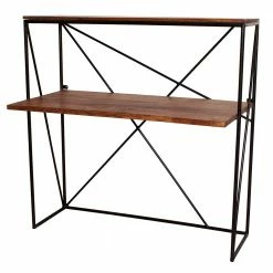 120x122x60 Design Schreibtisch Aus Holz & Metall - Offia