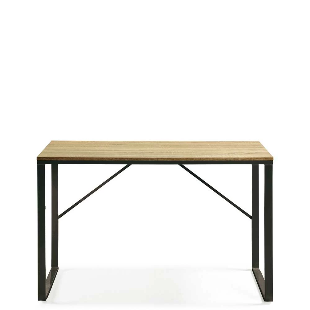 120x60 Bügelgestell Schreibtisch in Holz Dekor - Future 120x60 Bügelgestell Schreibtisch In Holz Dekor - Future -Tulcea Shop 120x60 buegelgestell schreibtisch in holz dekor schwarz metall future 01