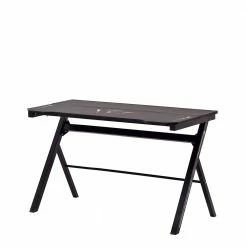 Tulcea Shop 9 120x60 Design Schreibtisch Mit Glas & LED Licht - Deynara