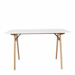 Alternative view of 120x60 Schreibtisch In Weiß & Natur - Cora