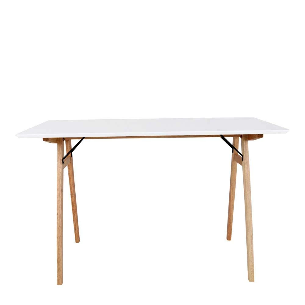 120x60 Schreibtisch In Weiß & Natur - Cora 4 120x60 Schreibtisch In Weiß & Natur - Cora – Bild 2