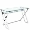 120x60 X-Design Glas Schreibtisch Mit Ablageboden - Jesafina 2 120x60 X-Design Glas Schreibtisch Mit Ablageboden - Jesafina -Tulcea Shop 120x60 x design glas schreibtisch mit ablageboden edelstahl gestell glaenzend jesafina f