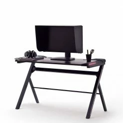 120x73x60 Gaming Computertisch In Schwarz - Symatra 11 120x73x60 Gaming Computertisch In Schwarz - Symatra -Tulcea Shop 120x73x60 gaming computertisch in schwarz mit led kabeldurchlass symatra 03