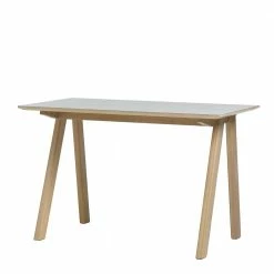120x75x60 Schreibtisch In Hellgrau & Eiche Bianco - Vlendu