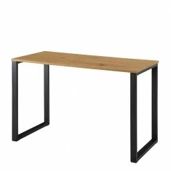120x76x60 Schreibtisch In Eiche & Schwarz - Tiorondo
