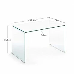 125x70 Cm Design Schreibtisch Aus Glas - Fire 11 125x70 Cm Design Schreibtisch Aus Glas - Fire -Tulcea Shop 125x70 cm design schreibtisch aus glas mit wangen gestell fire 04