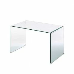 125x70 Cm Design Schreibtisch Aus Glas - Fire
