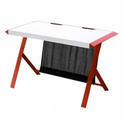 Alternative view of 127x60 Schreibtisch In Weiß Mit Rot - Kastawa