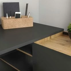 129x107 Schreibtisch In Wildeiche & Grau - Anijella 12 129x107 Schreibtisch In Wildeiche & Grau - Anijella -Tulcea Shop 129x107 schreibtisch in wildeiche grau made in germany anijella 04