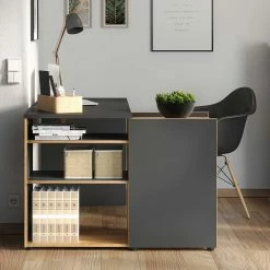 129x107 Schreibtisch In Wildeiche & Grau - Anijella 13 129x107 Schreibtisch In Wildeiche & Grau - Anijella -Tulcea Shop 129x107 schreibtisch in wildeiche grau made in germany anijella 05