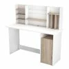 135x127x51 Schreibtisch Mit Hohem Aufsatz - Mariong 1 135x127x51 Schreibtisch Mit Hohem Aufsatz - Mariong -Tulcea Shop 135x127x51 schreibtisch mit hohem aufsatz tuerfach in weiss eiche mariong f