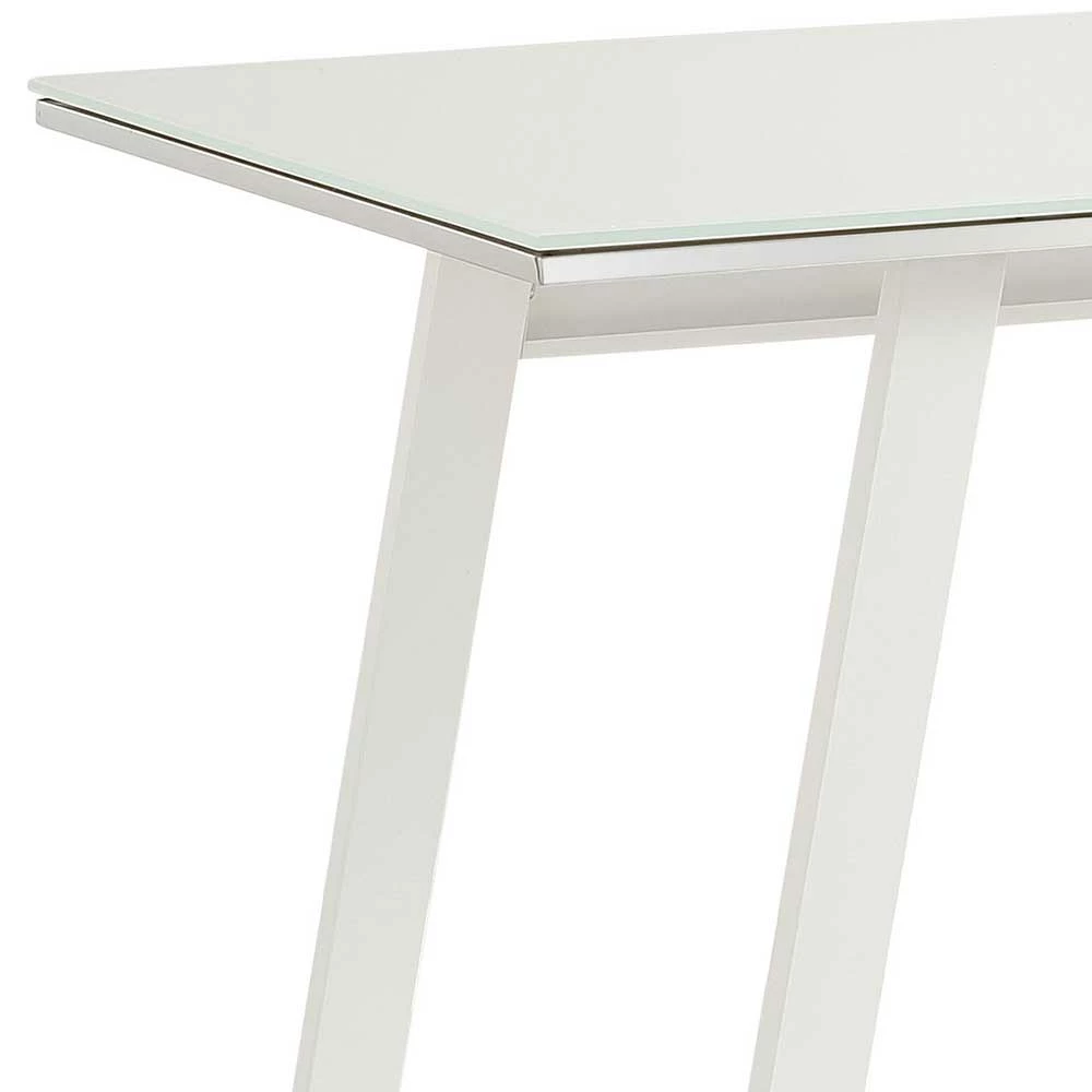 140x60 Design Schreibtisch Mit Weißglas Platte - Thiano 5 140x60 Design Schreibtisch Mit Weißglas Platte - Thiano – Bild 3