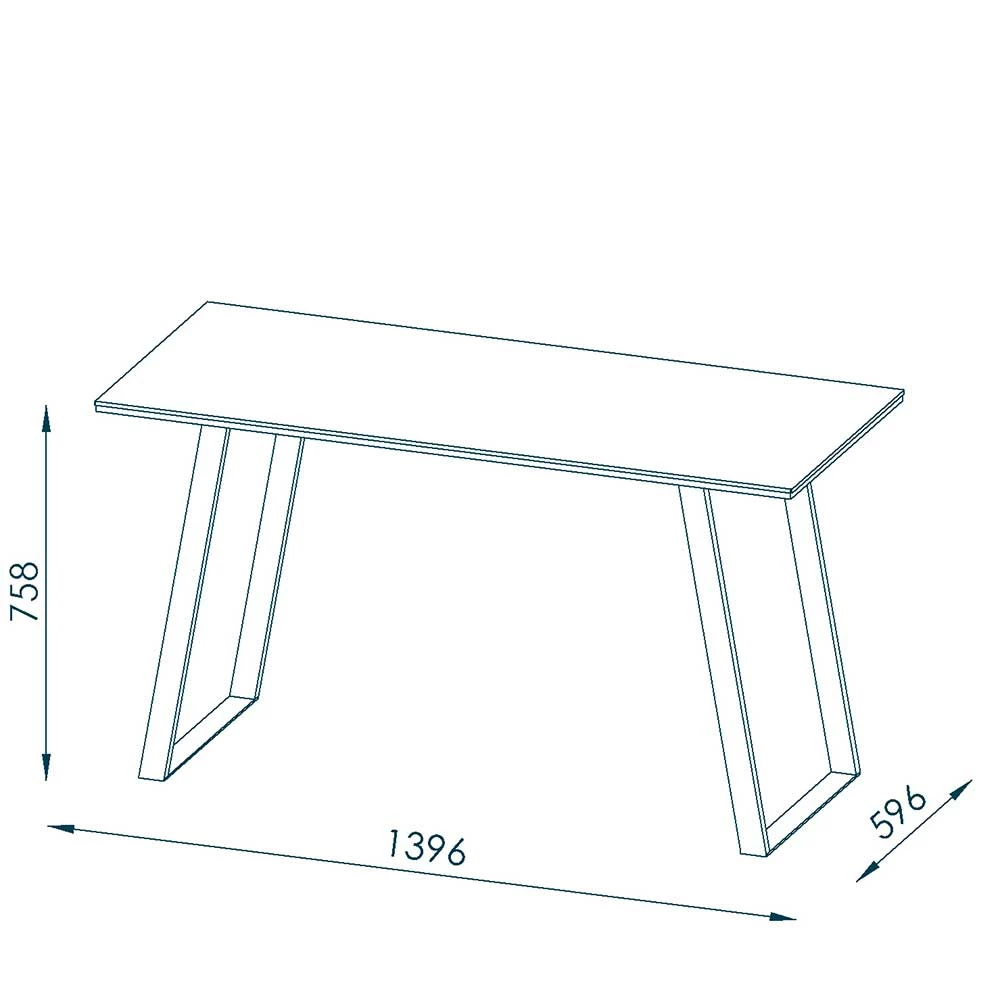 140x60 Design Schreibtisch Mit Weißglas Platte - Thiano 7 140x60 Design Schreibtisch Mit Weißglas Platte - Thiano – Bild 5