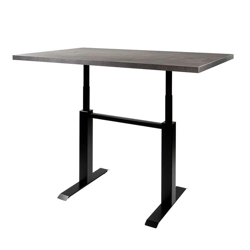 140x90 Moderner Tisch in Betonoptik & Schwarz - Rocca 140x90 Moderner Tisch In Betonoptik & Schwarz - Rocca -Tulcea Shop 140x90 moderner tisch in betonoptik schwarz durch koerperdruck verstellbar rocca 04