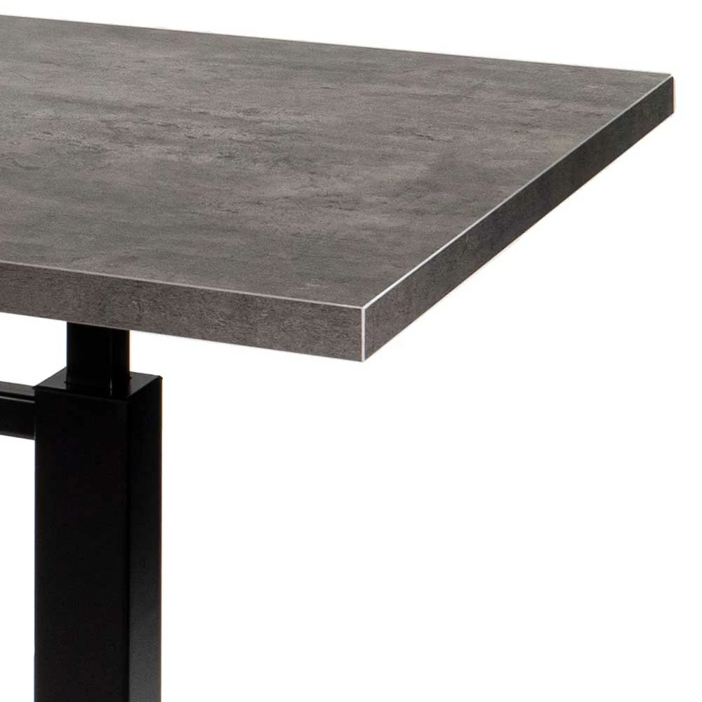140x90 Moderner Tisch in Betonoptik & Schwarz - Rocca 140x90 Moderner Tisch In Betonoptik & Schwarz - Rocca -Tulcea Shop 140x90 moderner tisch in betonoptik schwarz durch koerperdruck verstellbar rocca 05