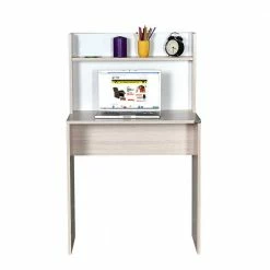 72x119x52 Cm Kleiner Schreibtisch In Eiche Hell - Sharkas -Tulcea Shop 72x119x52 cm kleiner schreibtisch in eiche hell und weiss mit aufsatz sharkas 04