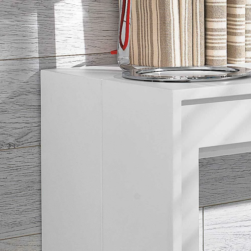 Ausziehbarer Schreibtisch Piezara in Weiß Ausziehbarer Schreibtisch Piezara In Weiß -Tulcea Shop ausziehbarer schreibtisch weiss modern piezara 02