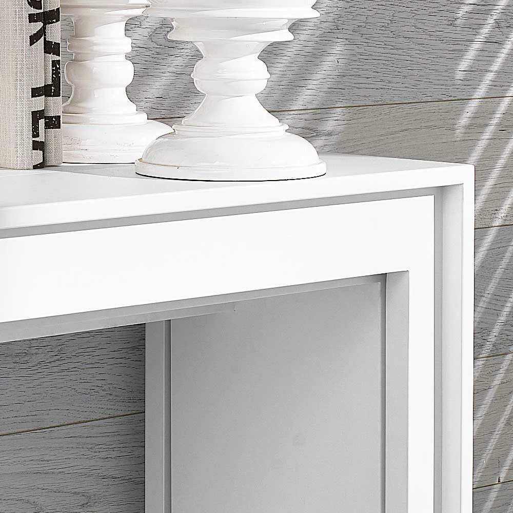 Ausziehbarer Schreibtisch Piezara in Weiß Ausziehbarer Schreibtisch Piezara In Weiß -Tulcea Shop ausziehbarer schreibtisch weiss modern piezara 04