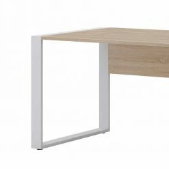 Büro Schreibtisch In Holz Optik - Pragusa -Tulcea Shop buero schreibtisch in holz optik sonoma eiche metall weiss pragusa 05
