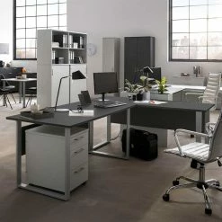 Büro Schreibtisch Mit Bügelgestell - Loshos 9 Büro Schreibtisch Mit Bügelgestell - Loshos -Tulcea Shop buero schreibtisch mit buegelgestell in anthrazit silberfarben loshos 03