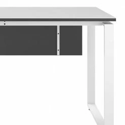 Büroschreibtisch Mit Glasplatte - Nisrean -Tulcea Shop bueroschreibtisch mit glasplatte in weiss anthrazit nisrean 05