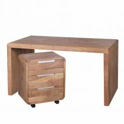 Bürotisch Drolivio Aus Akazienholz -Tulcea Shop buerotisch akazienholz schlicht drolivio 02