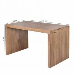 Bürotisch Drolivio Aus Akazienholz -Tulcea Shop buerotisch akazienholz schlicht drolivio 04
