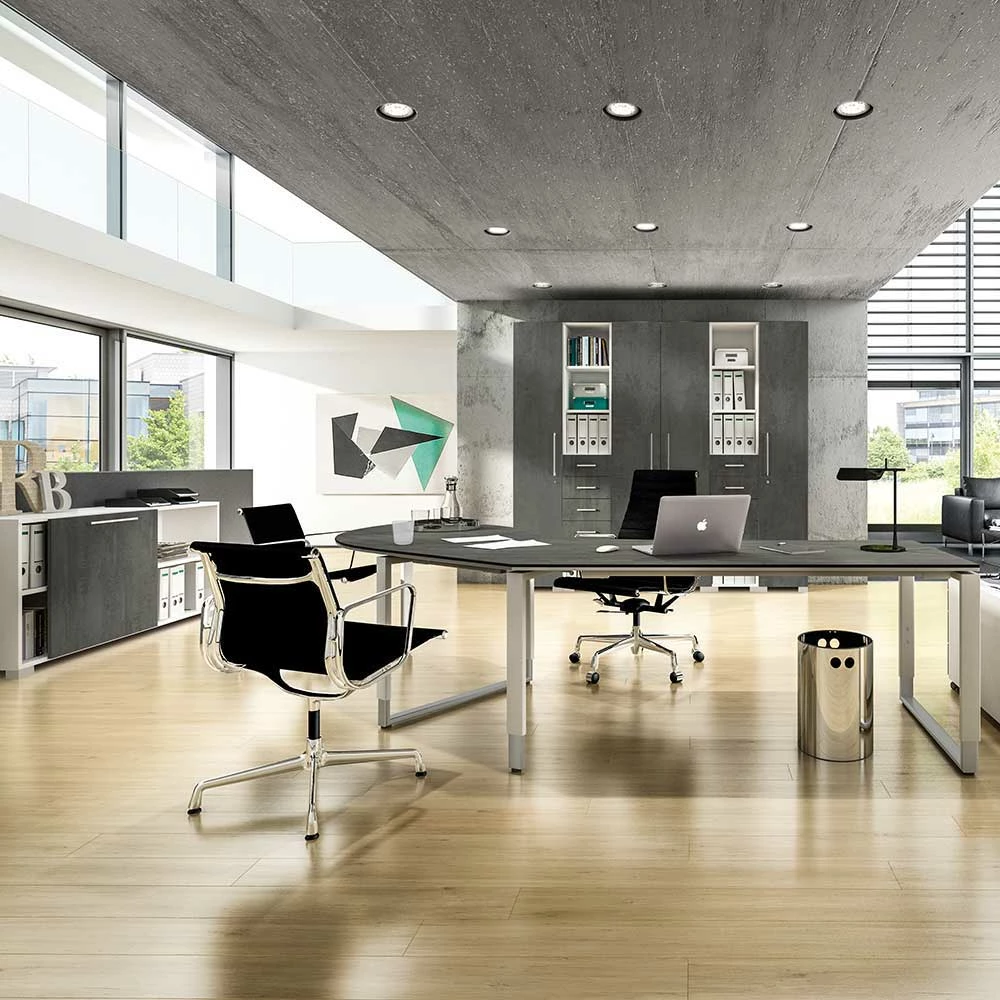 Bürotisch Gropada In Grau Weiß 7 Bürotisch Gropada In Grau Weiß – Bild 5