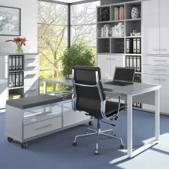 Alternative view of Bürotisch & Großer Rollcontainer Modern - Tederana (zweiteilig)