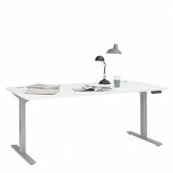 Bürotisch Mit Elektro-Höhenverstellung - Licomus -Tulcea Shop buerotisch mit elektro hoehenverstellung in weiss grau drei groessen licomus 02