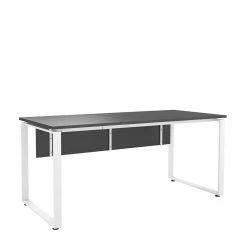 Bürotisch Schreibtisch In Drei Größen - Nisrean -Tulcea Shop buerotisch schreibtisch in drei groessen grau weiss nisrean 04