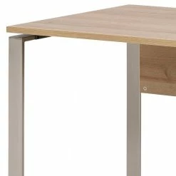 Computertisch In Eiche & Nickel - Betria 12 Computertisch In Eiche & Nickel - Betria -Tulcea Shop computertisch in eiche nickel mit buegelgestell modern betria 04