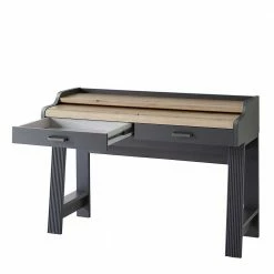 Design PC Tisch Mit Rollcontainer - Joe (zweiteilig) -Tulcea Shop design pc tisch mit rollcontainer in grau eiche optik country joe 03