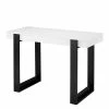Design Schreibtisch In Weiß 110x50 - Espanas -Tulcea Shop design schreibtisch in weiss 110x50 mit buegelgestell schwarz espanas f
