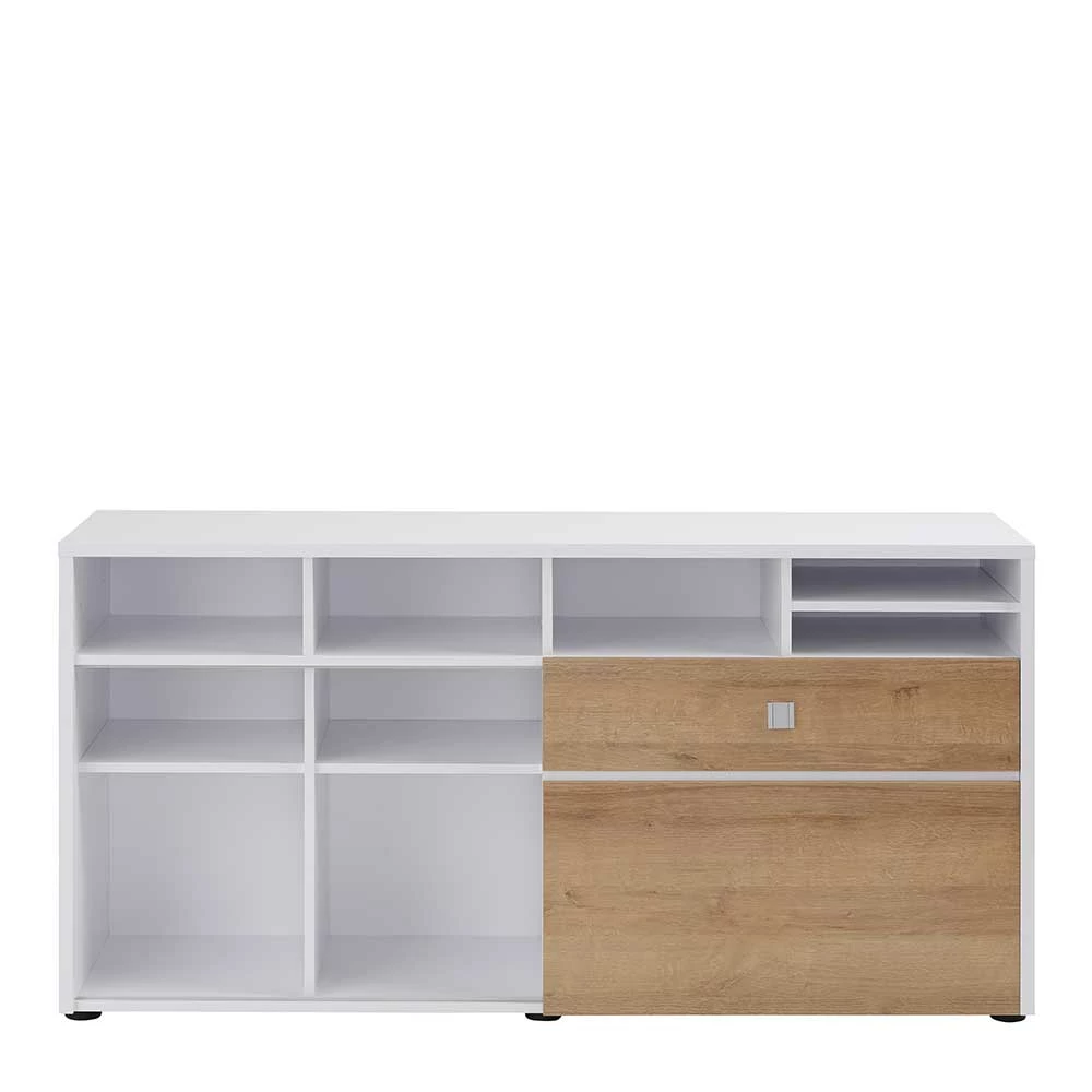 Eckchreibtisch Mit Stauraum Regal 147x77x140 - Nanella 7 Eckchreibtisch Mit Stauraum Regal 147x77x140 - Nanella – Bild 5