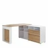 Eckchreibtisch Mit Stauraum Regal 147x77x140 - Nanella 2 Eckchreibtisch Mit Stauraum Regal 147x77x140 - Nanella -Tulcea Shop eckchreibtisch mit stauraum regal 147x77x140 in weiss eiche nanella f