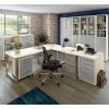 Eckschreibtisch Kombination Set - Sojette (dreiteilig) -Tulcea Shop eckschreibtisch kombination set in holz white wash grau hg sojette 01