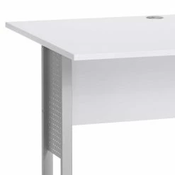 EDV Schreibtisch In Weiß & Alu - Kriscas -Tulcea Shop edv schreibtisch in weiss alu mit stossfesten abs kanten kriscas 03
