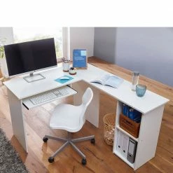 EDV Schreibtisch Mit Regal - Winkelform - Candyon 10 EDV Schreibtisch Mit Regal - Winkelform - Candyon -Tulcea Shop edv schreibtisch mit regal winkelform in weiss 120x76x140 candyon 02