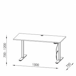 Elektrisch Höhenverstellbarer Schreibtisch In Weiß - Tujago 13 Elektrisch Höhenverstellbarer Schreibtisch In Weiß - Tujago -Tulcea Shop elektrisch hoehenverstellbarer schreibtisch in weiss und anthrazit t gestell tujago 05