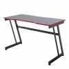 Gamer PC Tisch In Schwarz Mit Rot - Dicampo 1 Gamer PC Tisch In Schwarz Mit Rot - Dicampo -Tulcea Shop gamer pc tisch in schwarz mit rot auf kufen 120x60 cm dicampo f