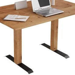 Großer 140x90 Schreibtisch Mit T Gestell - Exclusiva -Tulcea Shop grosser 140x90 schreibtisch mit t gestell durch koerperdruck hoehenverstellbar exclusiva 02