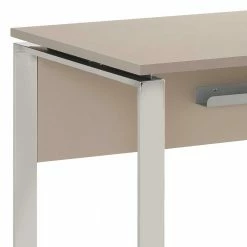 Großer Schreibtisch Mit Bügelgestell - Vidrina -Tulcea Shop grosser schreibtisch mit buegelgestell aus stahl in chrom platte in beige vidrina 04