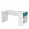 Großer Schreibtisch Norella Mit Regal Zwei Fächer Und Klappe 1 Großer Schreibtisch Norella Mit Regal Zwei Fächer Und Klappe -Tulcea Shop grosser schreibtisch regal zwei faecher und klappe weiss petrol norella f