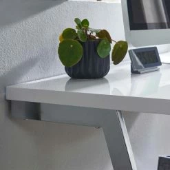 Hochglanz Schreibtisch In Weiß - Toulon 10 Hochglanz Schreibtisch In Weiß - Toulon -Tulcea Shop hochglanz schreibtisch in weiss mit buegelgestell toulon 03