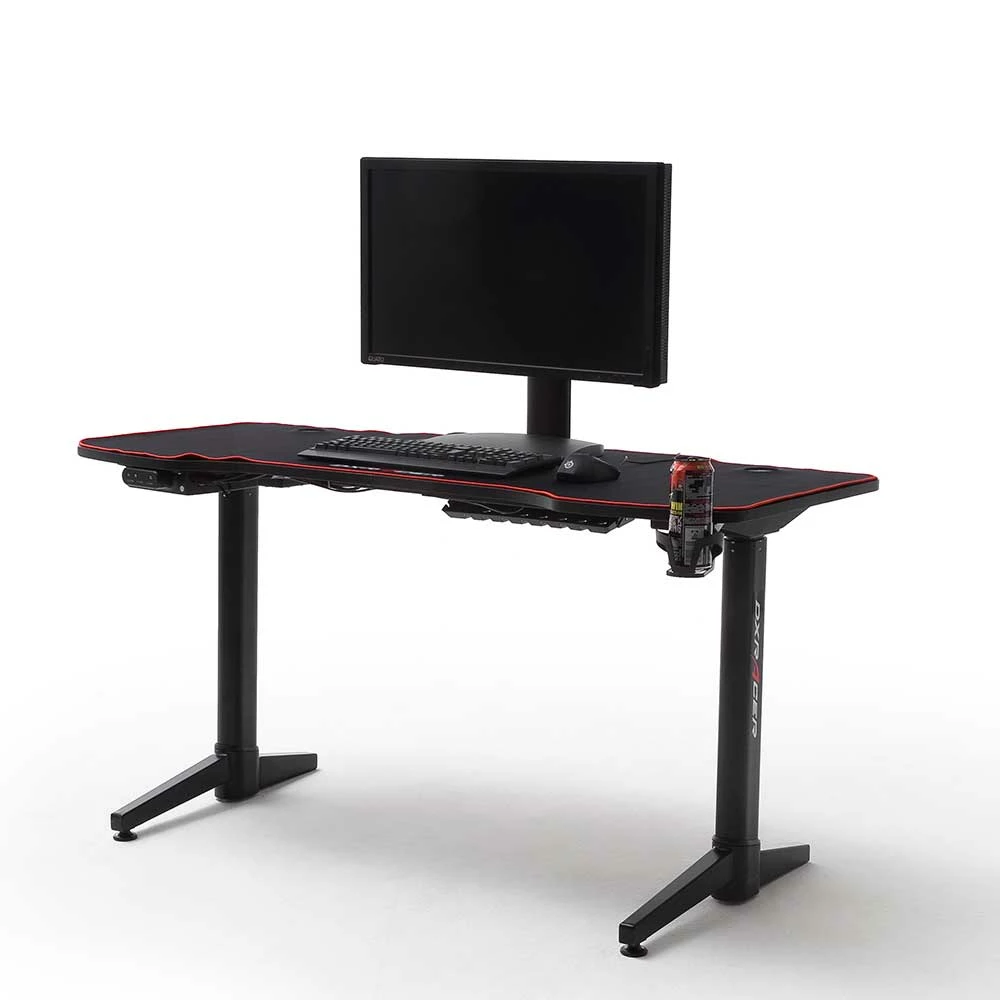 Höhenverstellbarer Gaming PC Tisch In Schwarz - Pelevas 8 Höhenverstellbarer Gaming PC Tisch In Schwarz - Pelevas – Bild 6